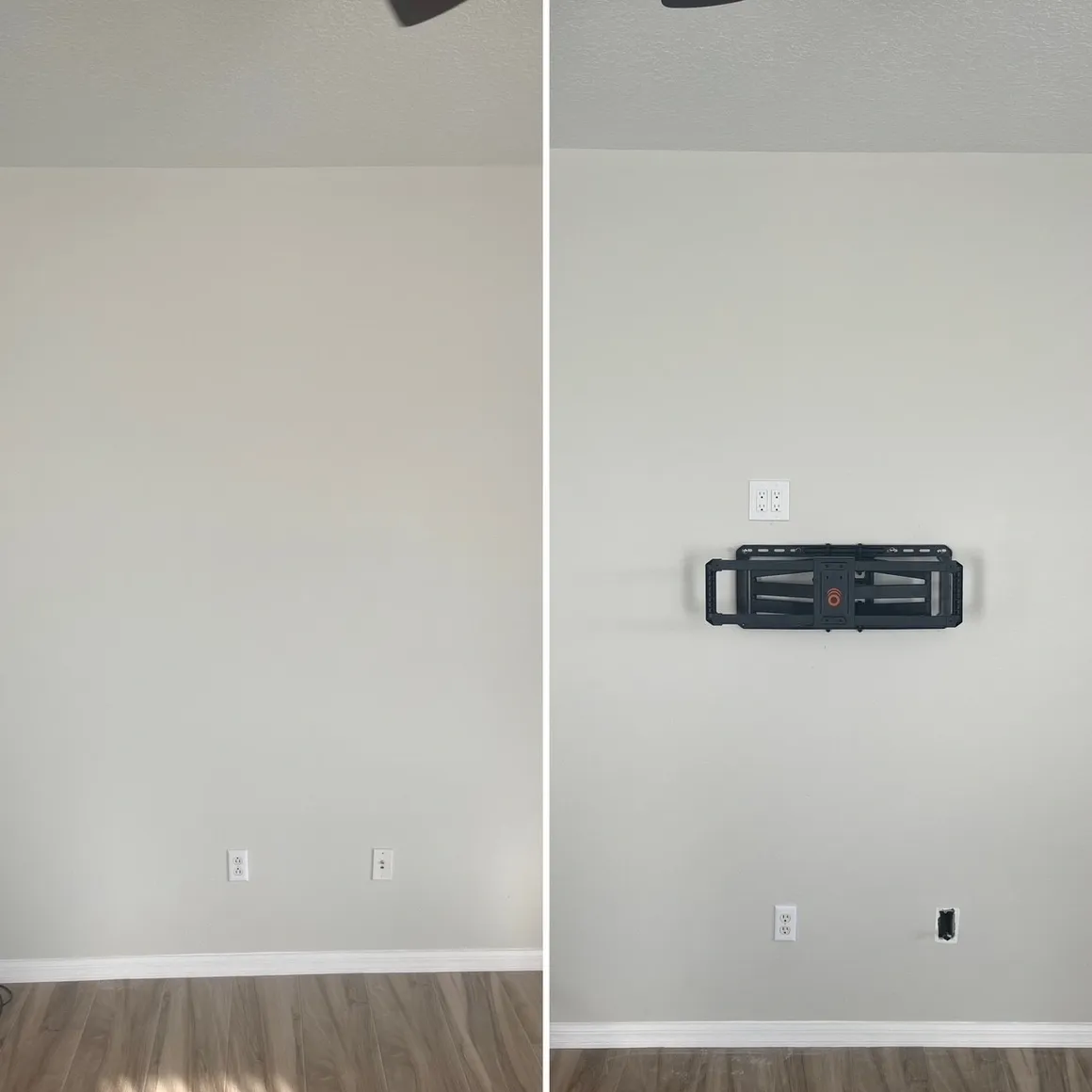 TV mounting and outlet installation